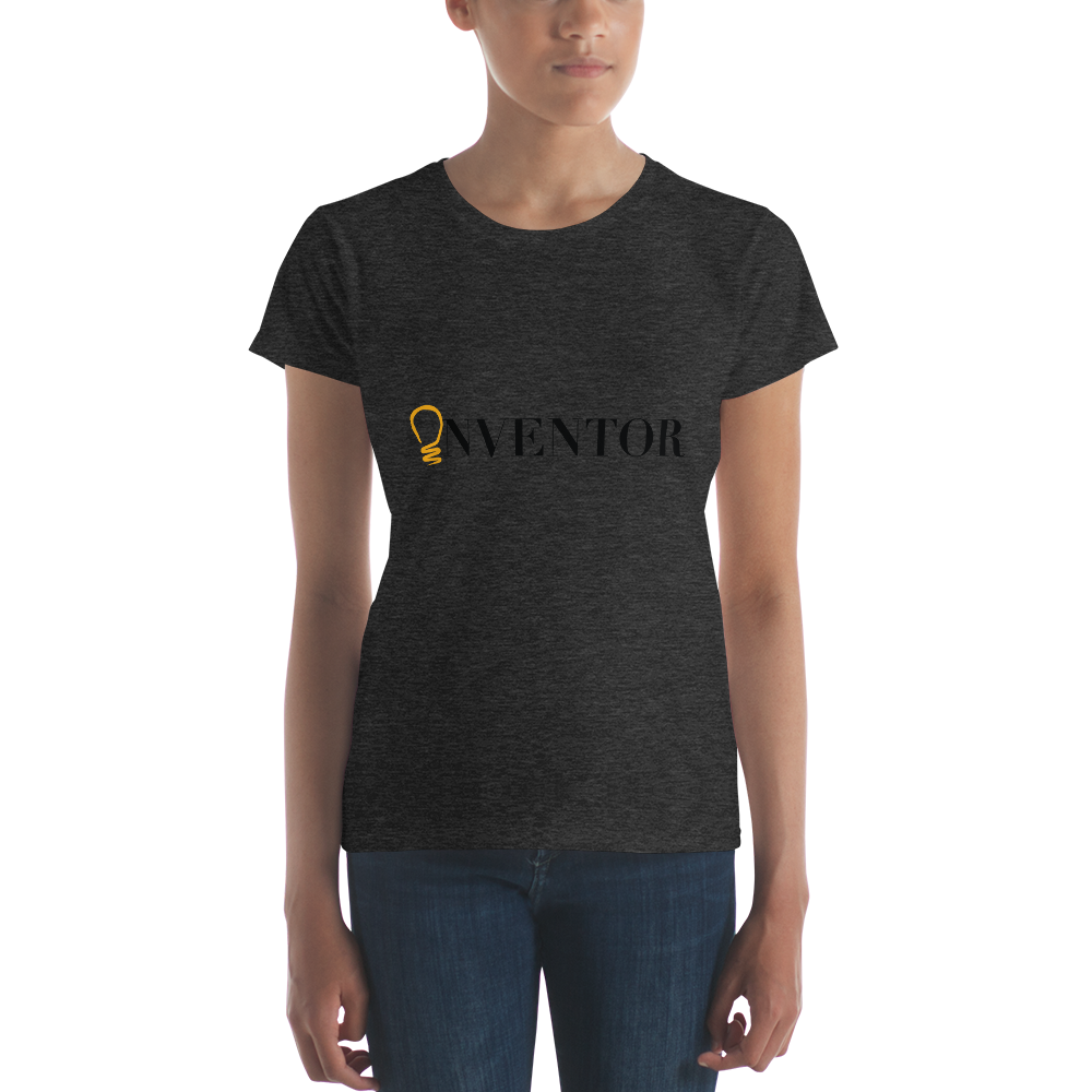 Detroit Women's Stonewash Denim Box Wordmark Cropped Short Sleeve T-Shirt